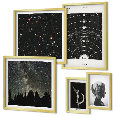 Framed photo set Cosmic inspirations of the galaxy