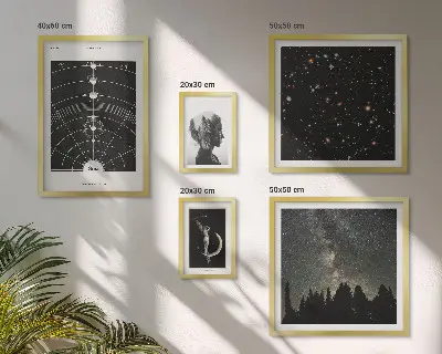 Framed photo set Cosmic inspirations of the galaxy