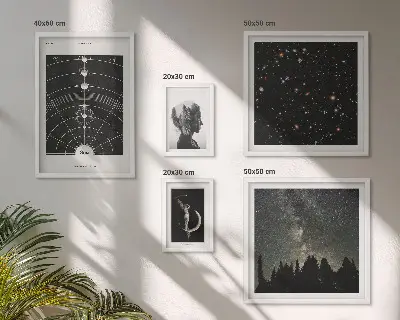 Framed photo set Cosmic inspirations of the galaxy