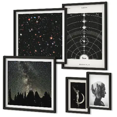 Framed photo set Cosmic inspirations of the galaxy