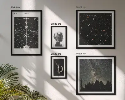 Framed photo set Cosmic inspirations of the galaxy