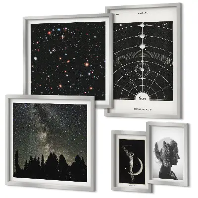 Framed photo set Cosmic inspirations of the galaxy