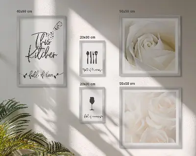 Gallery wall stylish plant-themed kitchen decor