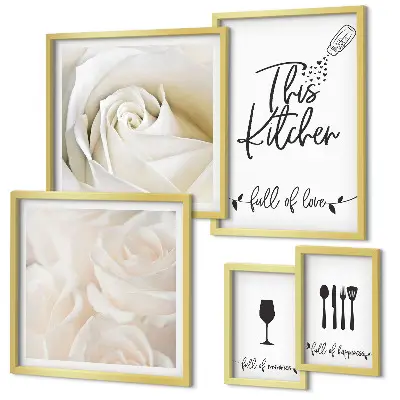 Gallery wall stylish plant-themed kitchen decor
