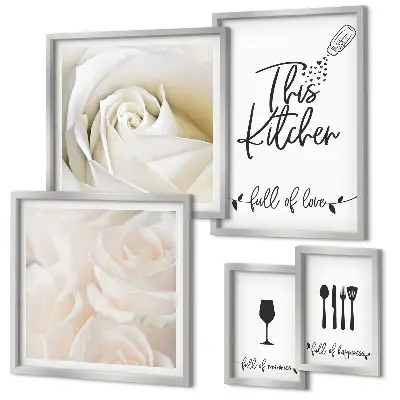 Gallery wall stylish plant-themed kitchen decor