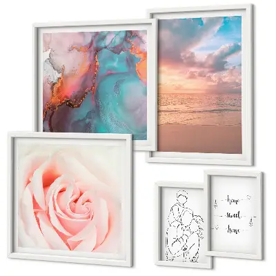 Framed photo set Romantic seascapes