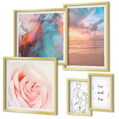 Framed photo set Romantic seascapes