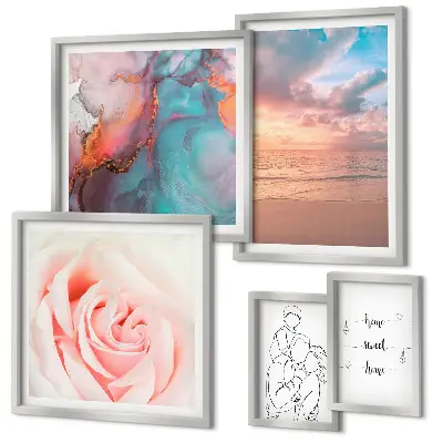Framed photo set Romantic seascapes