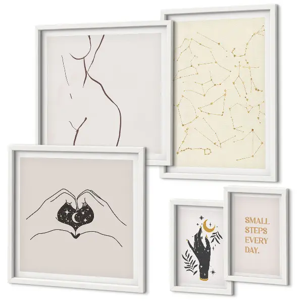Gallery wall Minimalist space motifs