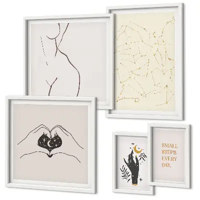 Gallery wall Minimalist space motifs