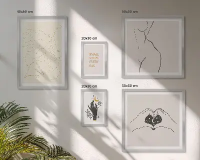 Gallery wall Minimalist space motifs