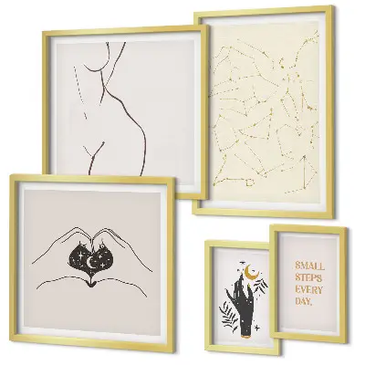 Gallery wall Minimalist space motifs