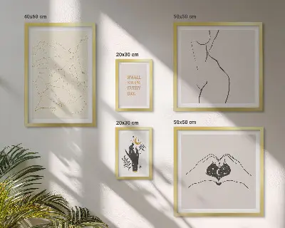 Gallery wall Minimalist space motifs