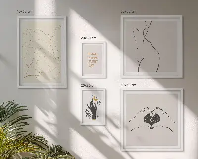 Gallery wall Minimalist space motifs
