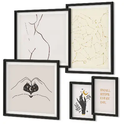 Gallery wall Minimalist space motifs