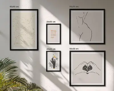 Gallery wall Minimalist space motifs