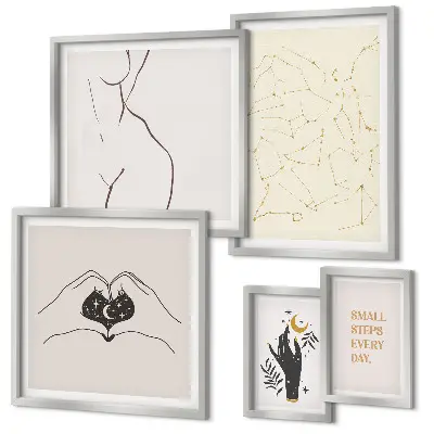 Gallery wall Minimalist space motifs