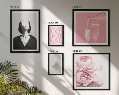 Framed photo set Chill Wine Woman Smoke