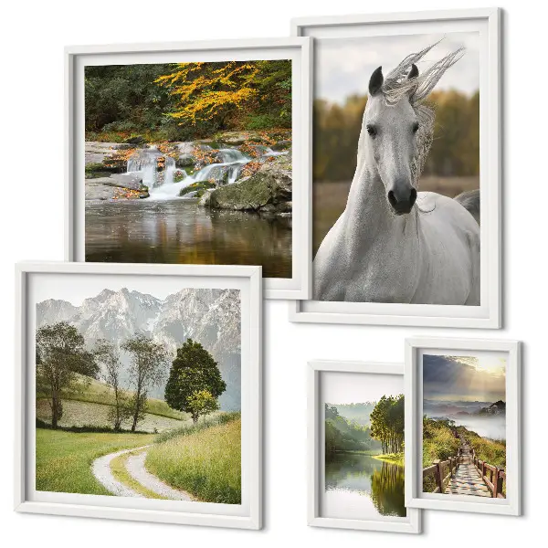 Framed photo set Landscapes Landscapes Horse