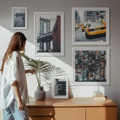 Set of 5 wall art pieces Charming views of New York
