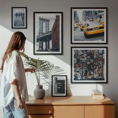 Set of 5 wall art pieces Charming views of New York