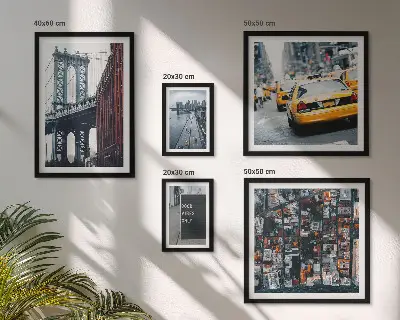Set of 5 wall art pieces Charming views of New York