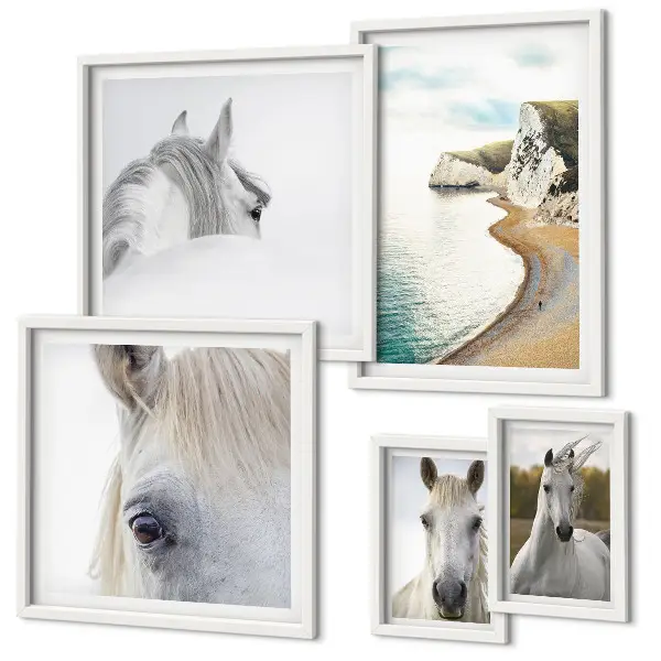 Gallery wall Horses beach nature minimalism