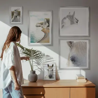 Gallery wall Horses beach nature minimalism