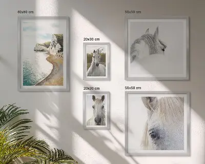 Gallery wall Horses beach nature minimalism
