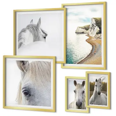 Gallery wall Horses beach nature minimalism