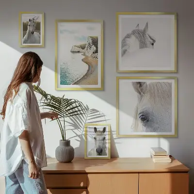 Gallery wall Horses beach nature minimalism