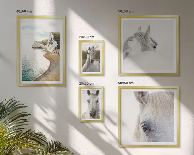 Gallery wall Horses beach nature minimalism