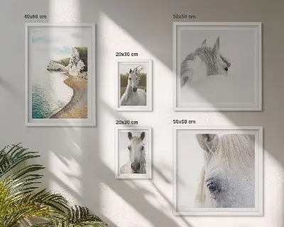 Gallery wall Horses beach nature minimalism