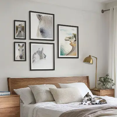 Gallery wall Horses beach nature minimalism