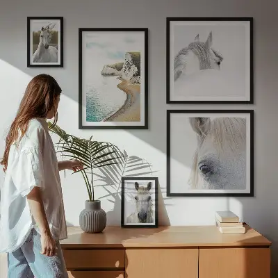 Gallery wall Horses beach nature minimalism