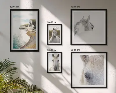 Gallery wall Horses beach nature minimalism
