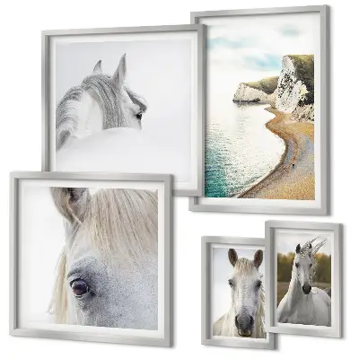 Gallery wall Horses beach nature minimalism