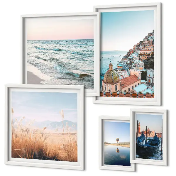 Charming seaside views wall art set of 5 pieces