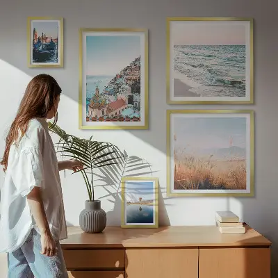 Set of 5 wall art pieces Charming seaside views