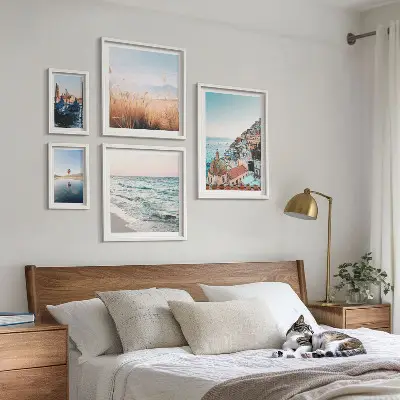 Set of 5 wall art pieces Charming seaside views