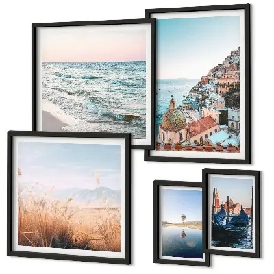 Set of 5 wall art pieces Charming seaside views