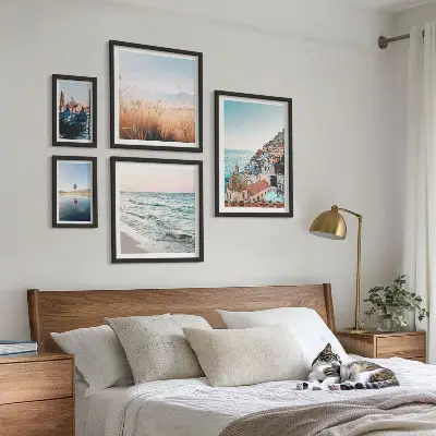 Set of 5 wall art pieces Charming seaside views