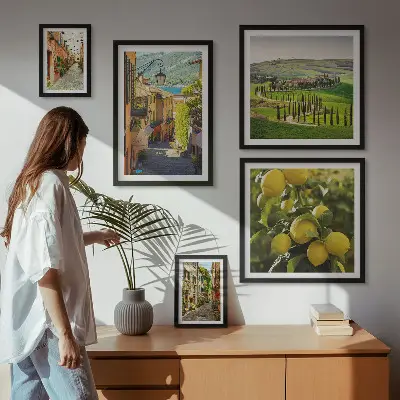Gallery wall Charming streets of Italy landscapes