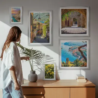 Framed photo set Charming seaside views