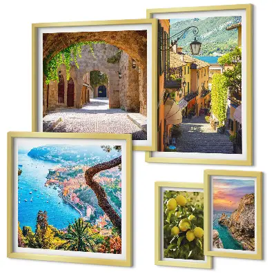 Framed photo set Charming seaside views