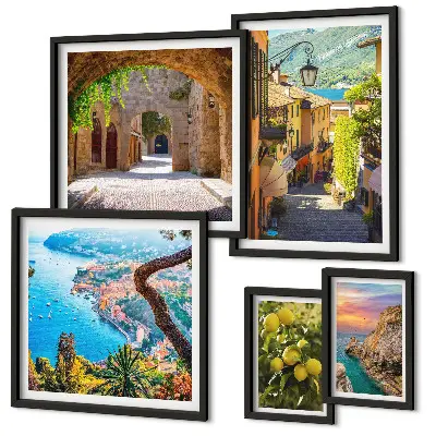 Framed photo set Charming seaside views