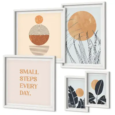 Gallery wall Stylish plant graphics slogans