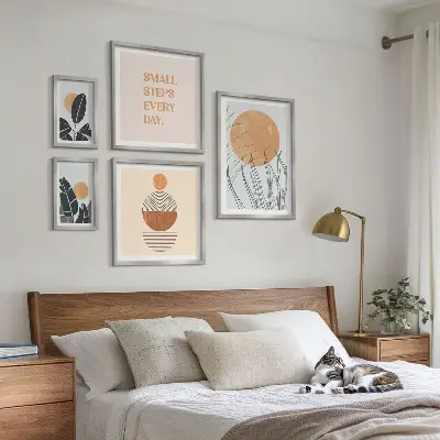 Gallery wall Stylish plant graphics slogans