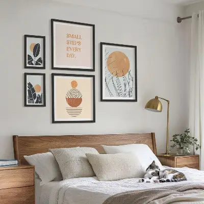 Gallery wall Stylish plant graphics slogans