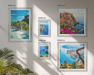 Seaside landscape wall art set of 5 pieces
